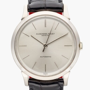 View full screen - View 1 of Lot 684. Reference 5112 | A white gold automatic wristwatch, Circa 1955.