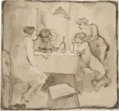 View full screen - View 1 of Lot 260. Intimate Supper (A Double-Sided Work).