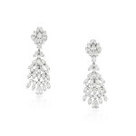 Pair of Diamond Pendant-Earclips