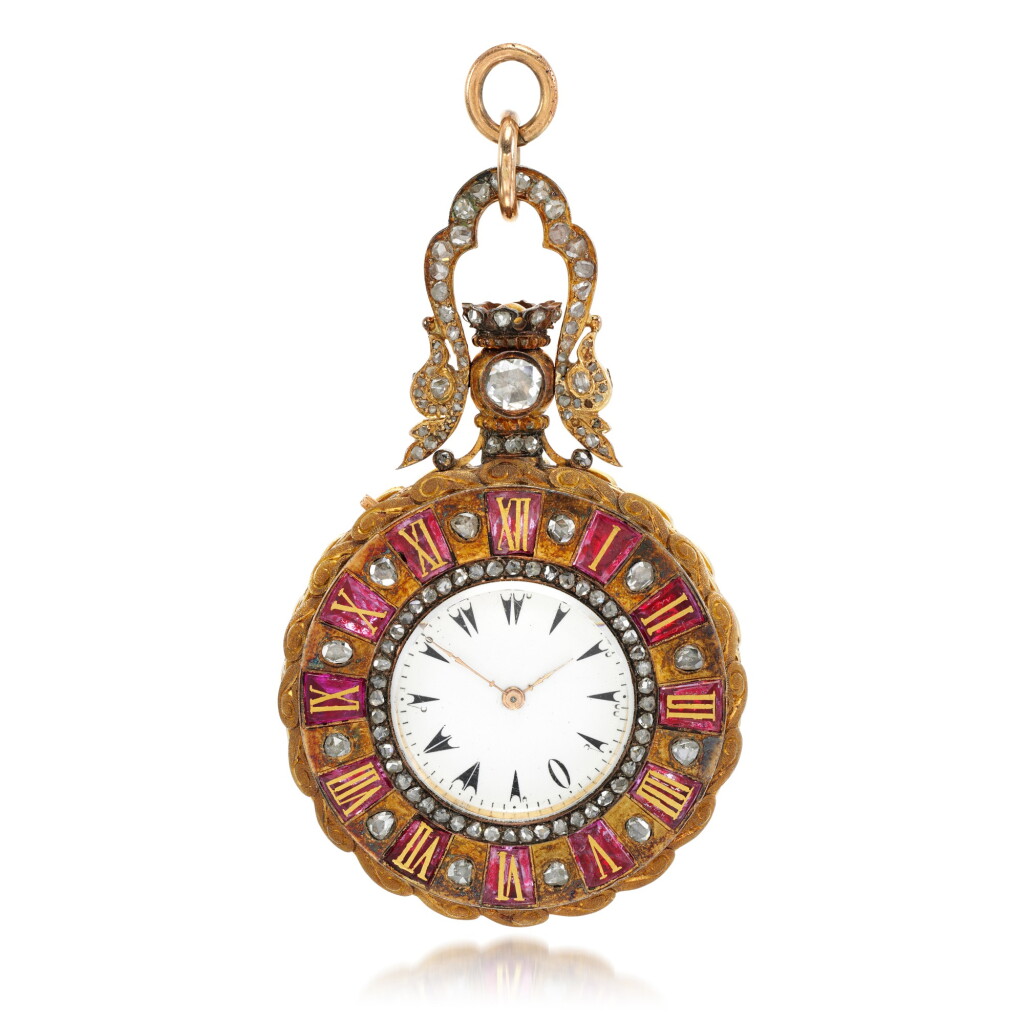 View full screen - View 1 of Lot 183. Ladies diamond pendant watch.