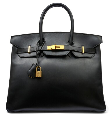 View full screen - View 1 of Lot 49. Vintage Black Box Birkin 35 Gold Hardware, 1997.