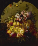 JEAN-BAPTISTE ROBIE | STILL LIFE WITH FRUIT AND FLOWERS