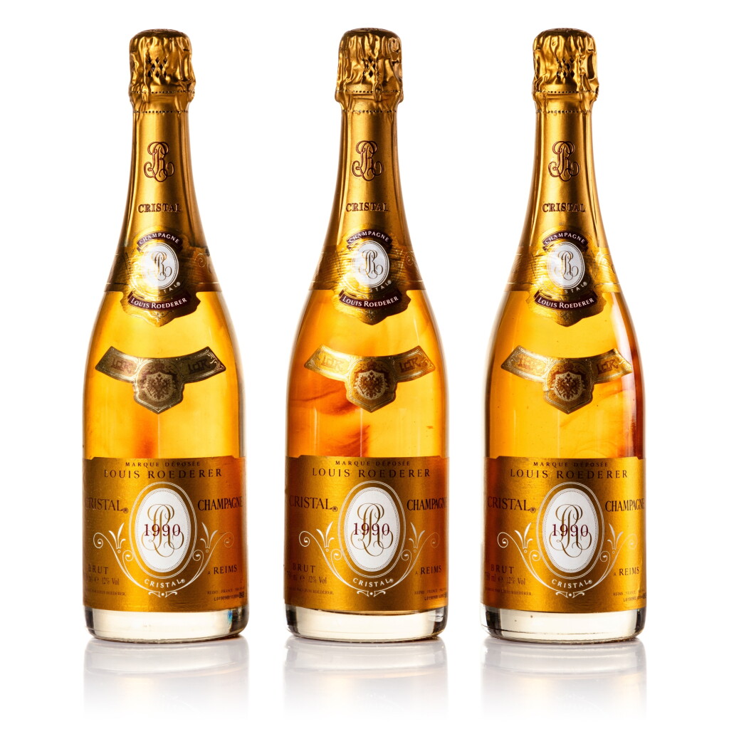 View full screen - View 1 of Lot 260. Louis Roederer, Cristal Brut 1990 (3 BT).