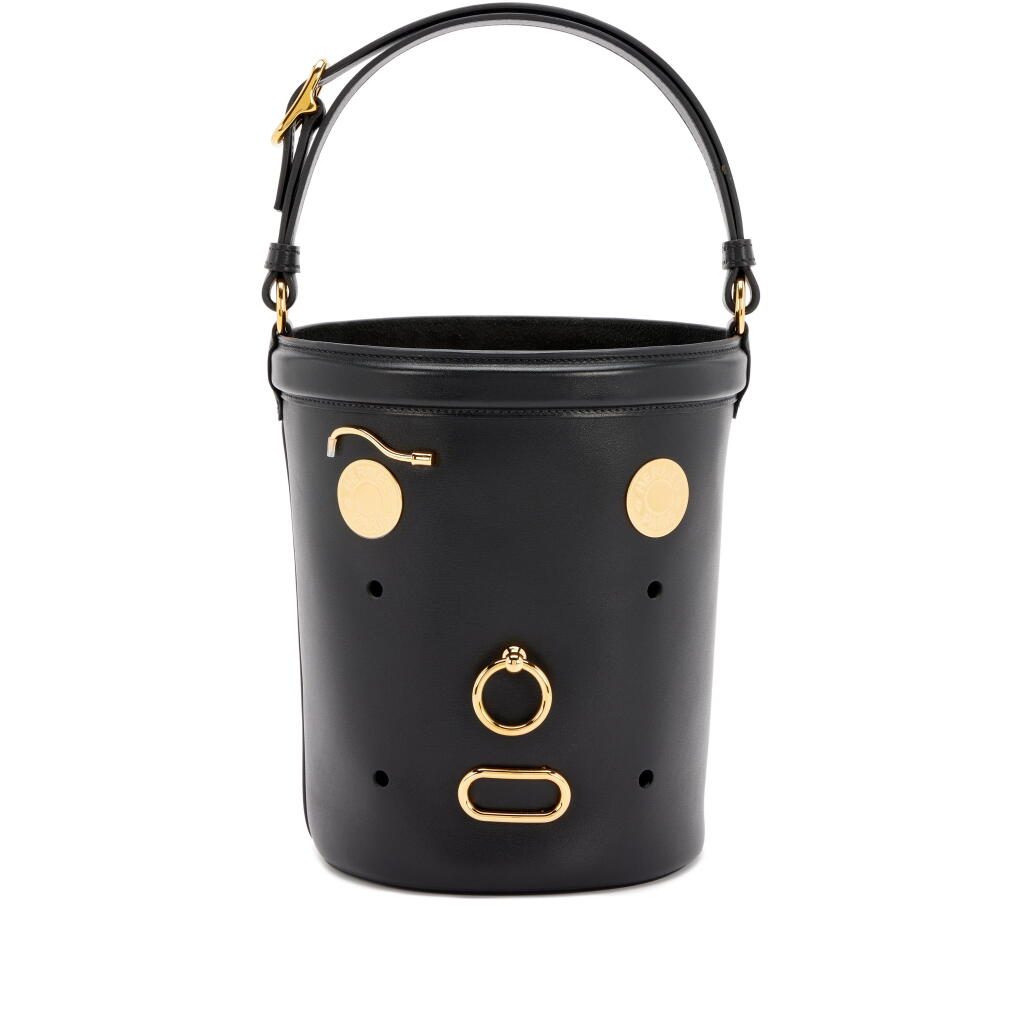 View full screen - View 1 of Lot 157. Black Tadelakt Sac De Mangeoire Play Bag Gold Hardware, 2020 .