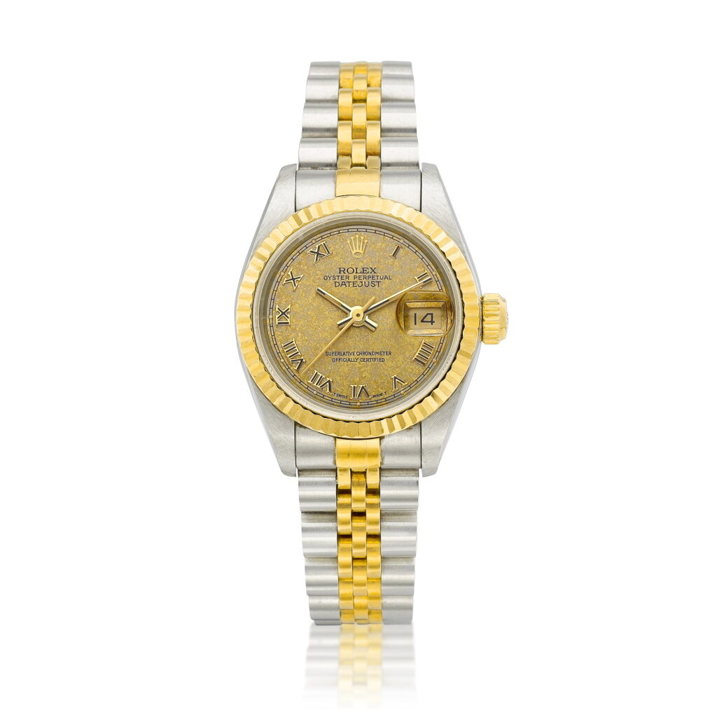 View full screen - View 1 of Lot 8888. DateJust, Reference 69173 | A yellow gold and stainless steel wristwatch with date and bracelet, Circa 1991 | 勞力士 | DateJust 型號69173 | 黃金及精鋼鏈帶腕錶,備日期顯示,約1991年製.