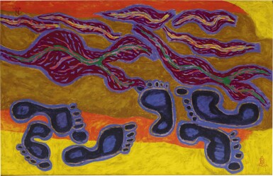 View full screen - View 1 of Lot 280. NASHAR | TAPAK KAKI (FOOTPRINTS) 足跡.