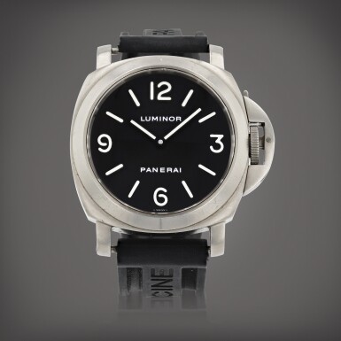 View full screen - View 1 of Lot 185. Luminor, reference PAM 00055, OP 6535 Montre bracelet en titane | Titanium wristwatch Vers 2001 | Circa 2001.