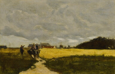 View full screen - View 1 of Lot 6. JEAN-BAPTISTE-CAMILLE COROT | UN SENTIER SUR UN PLATEAU (BRETAGNE).