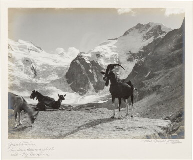 View full screen - View 1 of Lot 53. Graubünden. Aus dem Berinangebiet. rechts: Piz Bernina..