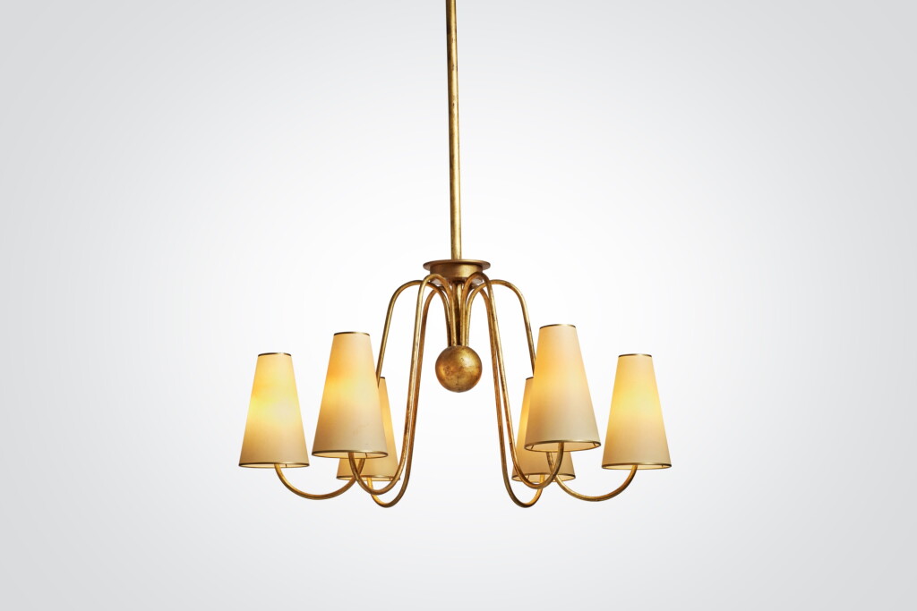 View full screen - View 1 of Lot 477. Six-Light "Bouquet" Chandelier.