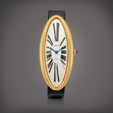 View full screen - View 1 of Lot 2140. Baignoire Allongée A yellow gold wristwatch, Circa 1991 | 卡地亞 | Baignoire Allongée | 黃金腕錶,約1991年製.