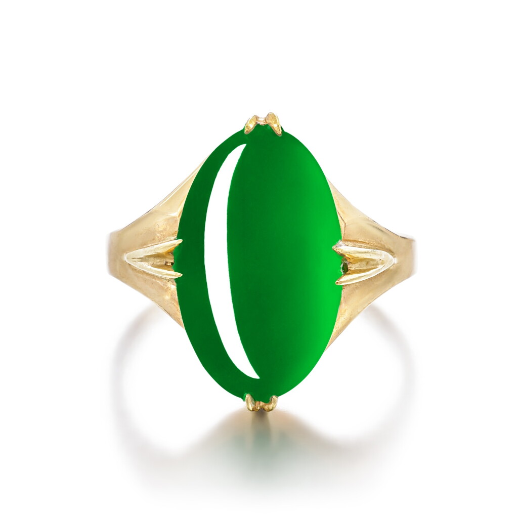 View full screen - View 1 of Lot 1719. Jadeite Ring | 天然翡翠 戒指.
