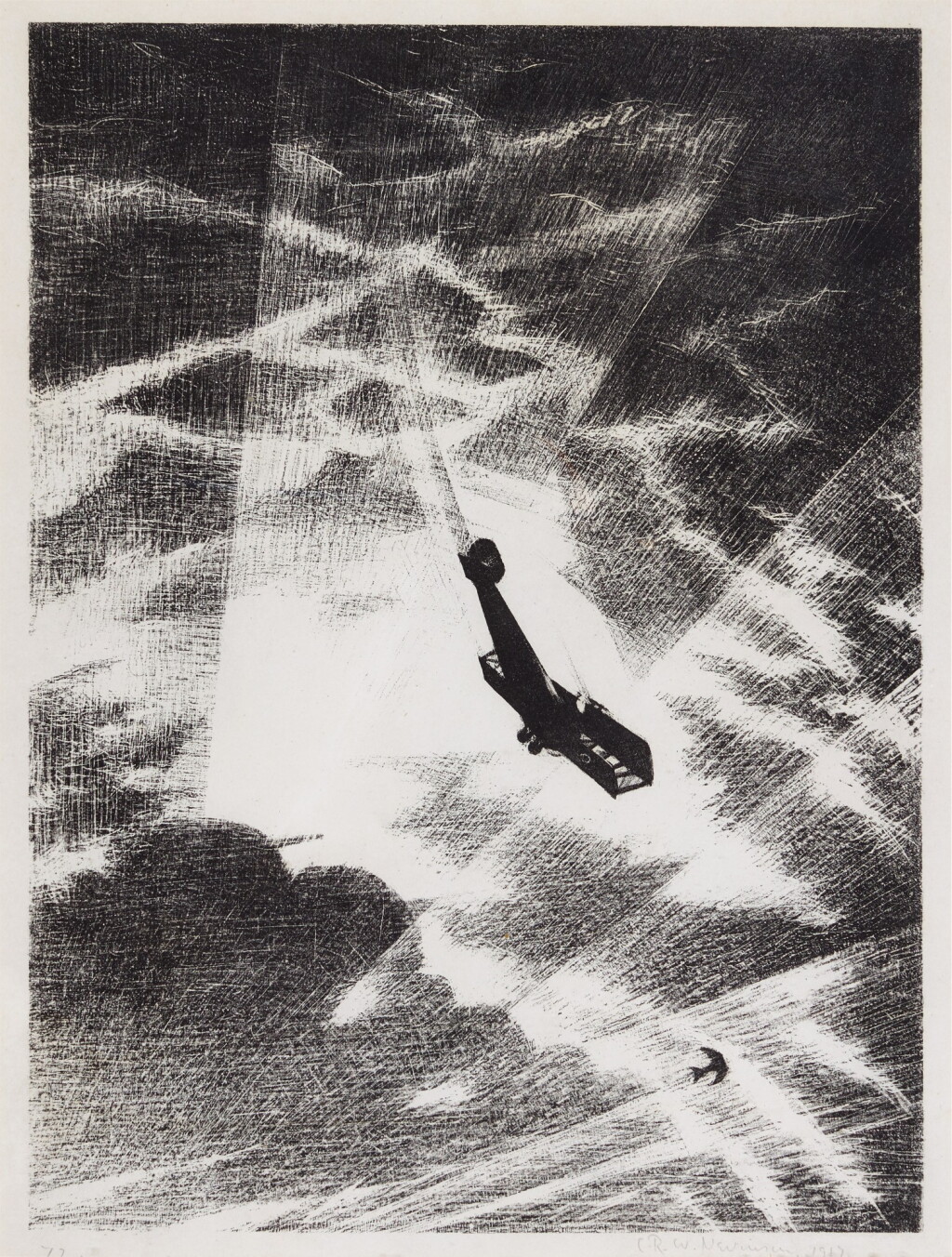 View full screen - View 1 of Lot 67. Swooping Down on a Taube (Black 21).