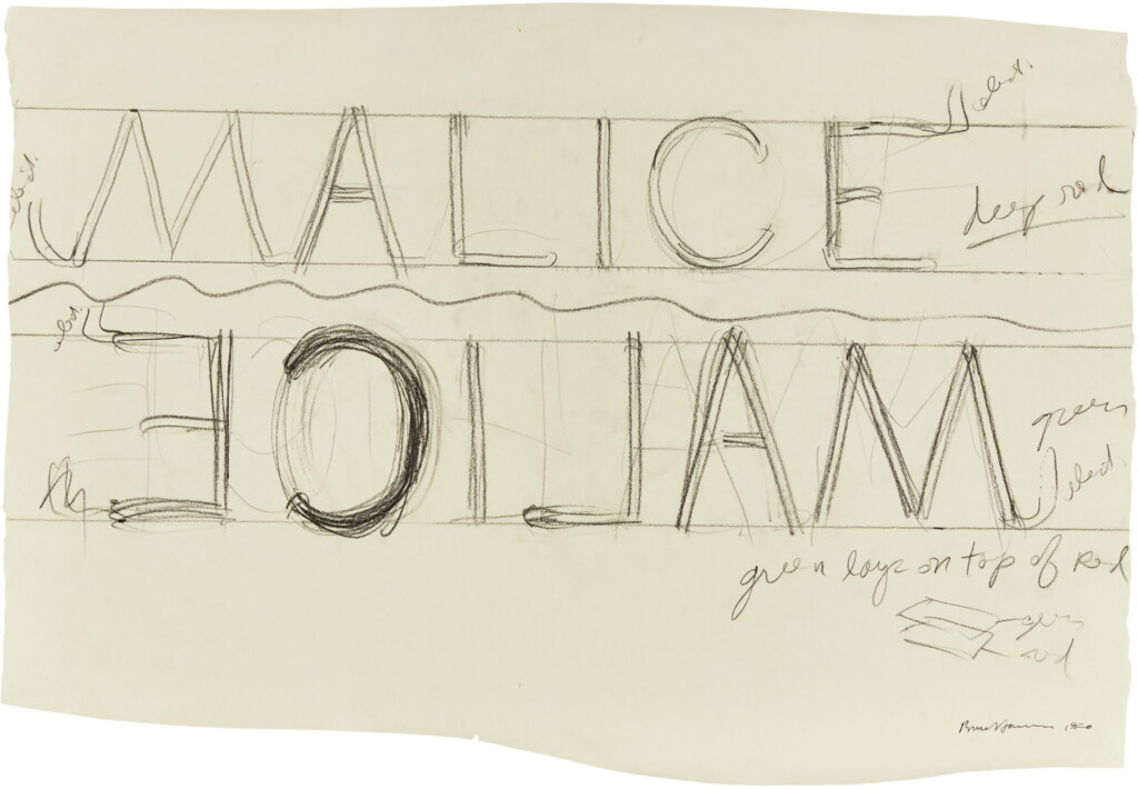 View full screen - View 1 of Lot 264. BRUCE NAUMAN | DRAWING FOR MALICE.