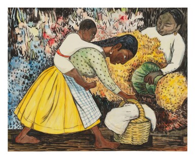 View full screen - View 1 of Lot 201. Mercado de flores (Mujer cargando un niño).
