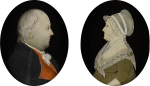 ATTRIBUTED TO MARY B. WAY | PAIR OF MINIATURE PORTRAITS: MAJOR GENERAL JEDEDIAH AND MRS. ANN MOORE HUNTINGTON