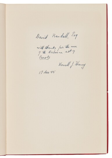 View full screen - View 1 of Lot 241. Calhoun--Heaney, Dickens' Christmas Carol after a Hundred Years, 1945, inscribed by Heaney.