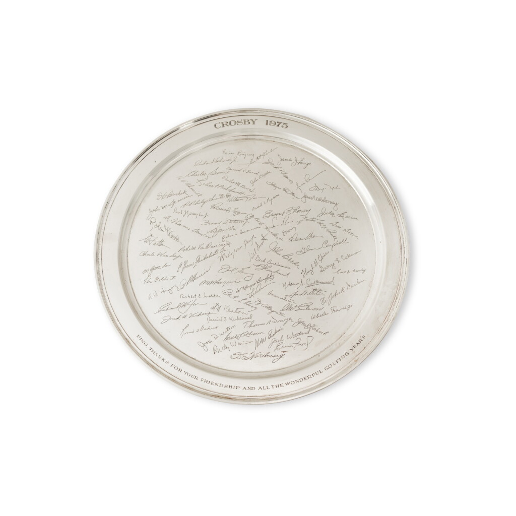 View full screen - View 1 of Lot 11. An American Silver Personalized Golf Tray, Tiffany & Co., New York, Dated 1975.