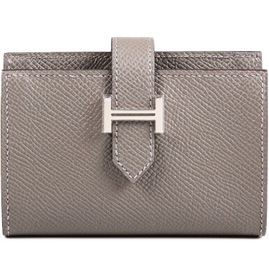 View full screen - View 1 of Lot 520. Gris Meyer Epsom Mini Béarn Palladium Hardware, 2022.