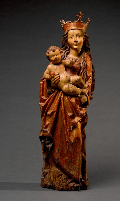 View full screen - View 1 of Lot 44. CIRCLE OF DANIEL MAUCH (CIRCA 1477-1540), GERMAN, ULM, CIRCA 1510-1515 | VIRGIN AND CHILD ON A CRESCENT MOON.