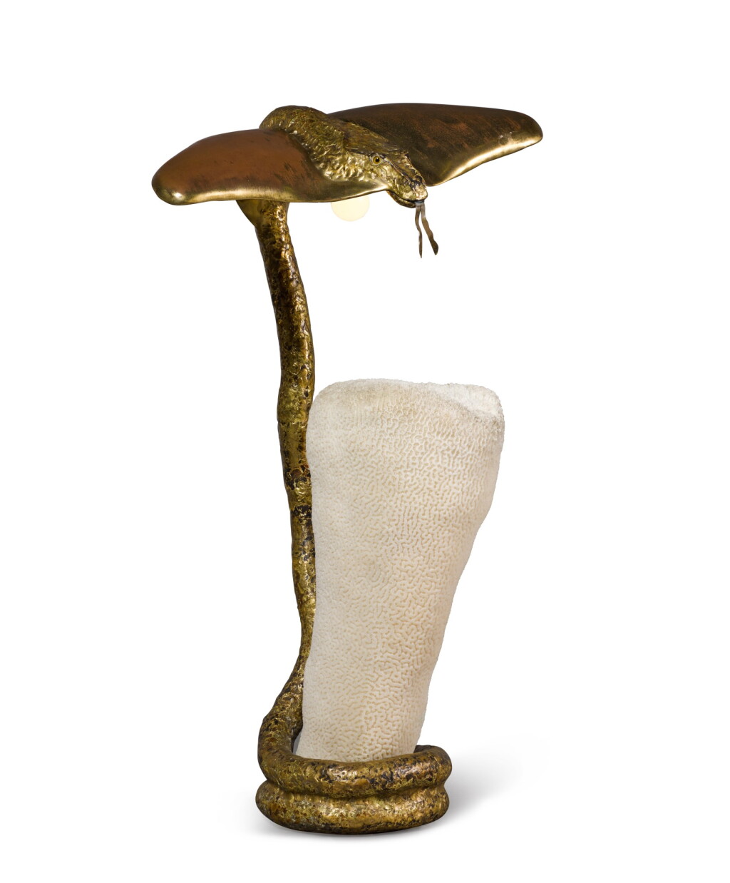 View full screen - View 1 of Lot 196. JACQUES DUVAL-BRASSEUR | SNAKE TABLE LAMP.