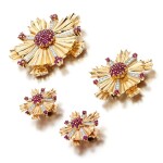 Ruby and diamond parure, 1940s