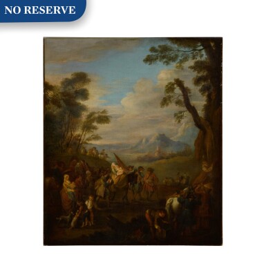 View full screen - View 1 of Lot 81. A group of soldiers traveling through the country.