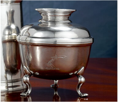 View full screen - View 1 of Lot 70. A EARLY AMERICAN SILVER SUGAR BOWL, JOSIAH AUSTIN, CHARLESTOWN, MASSACHUSETTS, CIRCA 1750.