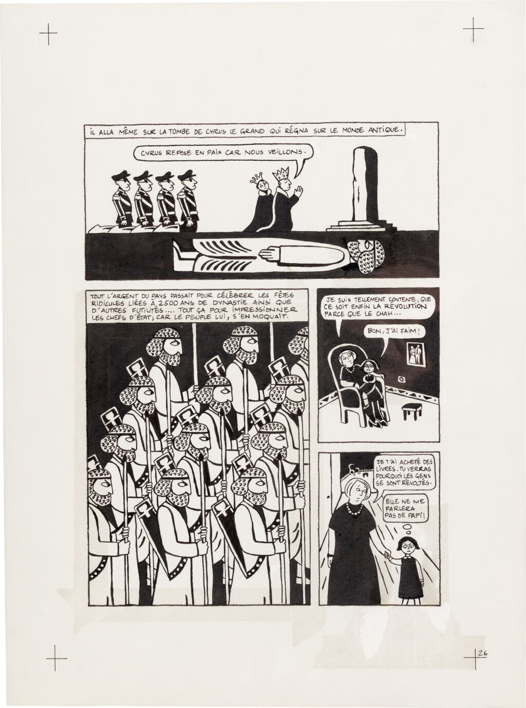View full screen - View 1 of Lot 26. Persepolis (Original Book Art, page 26).