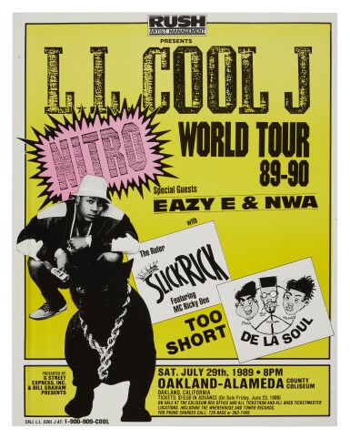 View full screen - View 1 of Lot 50. Nitro World Tour concert poster, 1989.