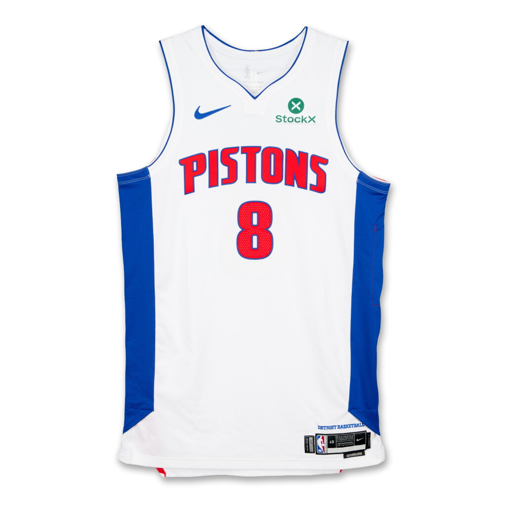 View full screen - View 1 of Lot 57. Caris LeVert Detroit Pistons 2026 NBA Playoffs Eastern Conference Round 1 Game Worn Association Edition Jersey | Game 1 .