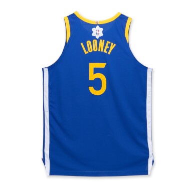 View full screen - View 1 of Lot 43. Kevon Looney 'Christmas Day' Golden State Warriors 2023-2024 Game Worn Icon Edition Jersey.