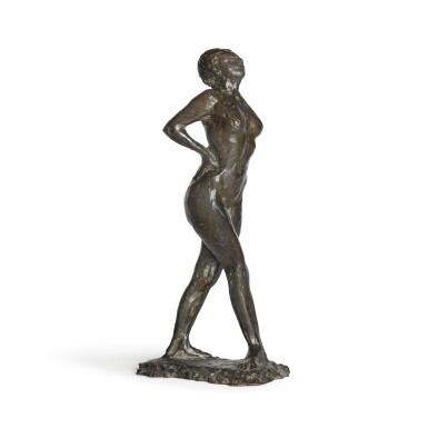 View full screen - View 1 of Lot 106. Danseuse au repos, les mains sur les reins, la jambe droite en avant.