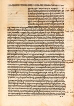 Somnium Scipionis ex Ciceronis libro... Venise, 1492. In-folio. Reliure moderne à l'imitation. Bel incunable vénitien illustré d’une des plus anciennes cartes du monde imprimées.