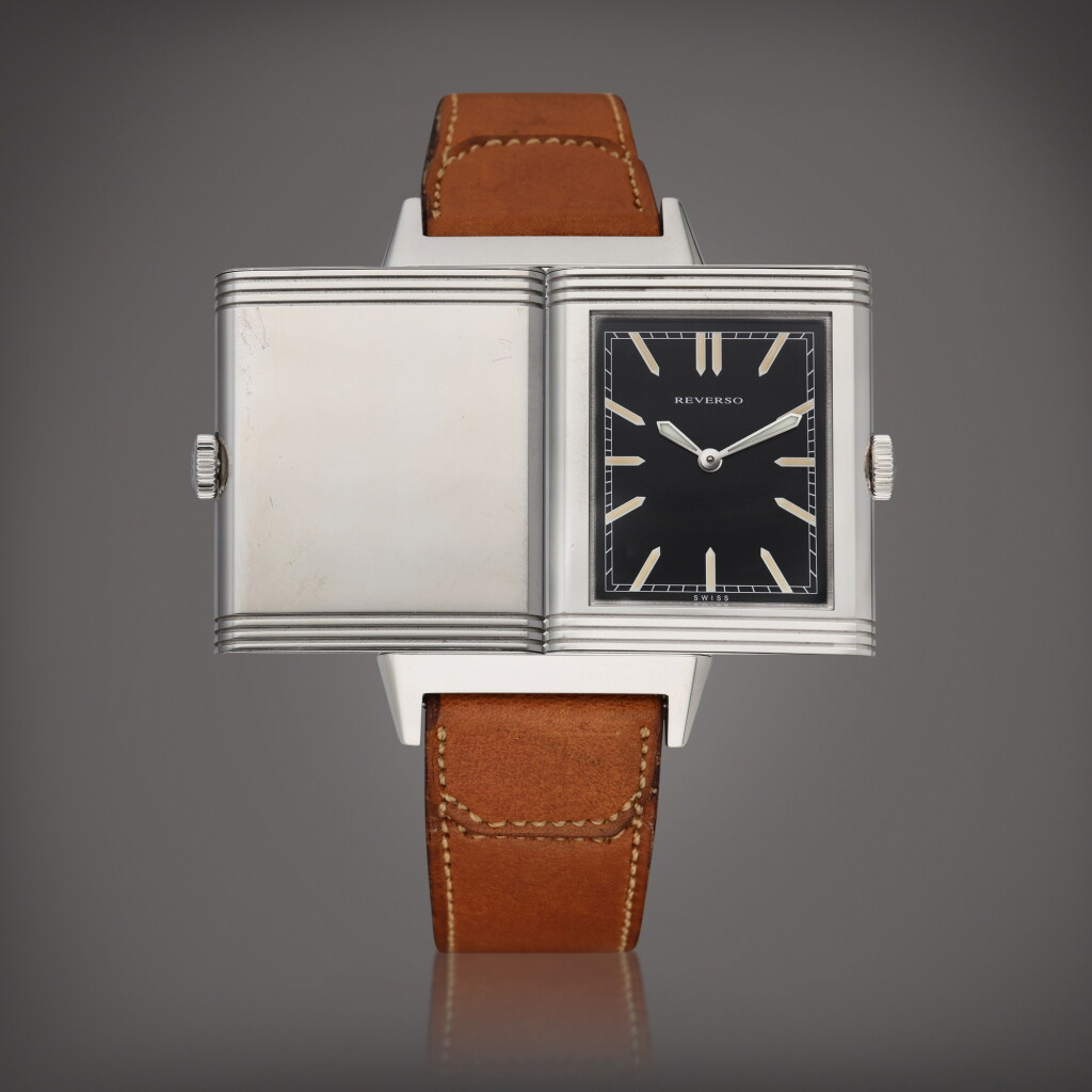 View full screen - View 1 of Lot 309. Reference 277.8.62 Reverso | A stainless steel rectangular wristwatch, Circa 2011.
