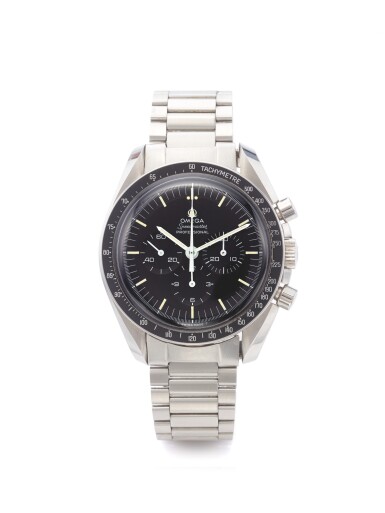 View full screen - View 1 of Lot 187. OMEGA | REF 145.022 SPEEDMASTER, A STAINLESS STEEL CHRONOGRAPH WRISTWATCH WITH REGISTERS AND BRACELET CIRCA 1973.