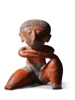 Nayarit Seated Female Figure, Lagunillas Type C, Protoclassic, circa 100 BC - AD 250
