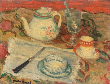 View full screen - View 1 of Lot 46. ALBERT MARQUET | NATURE MORTE À LA THÉIÈRE.