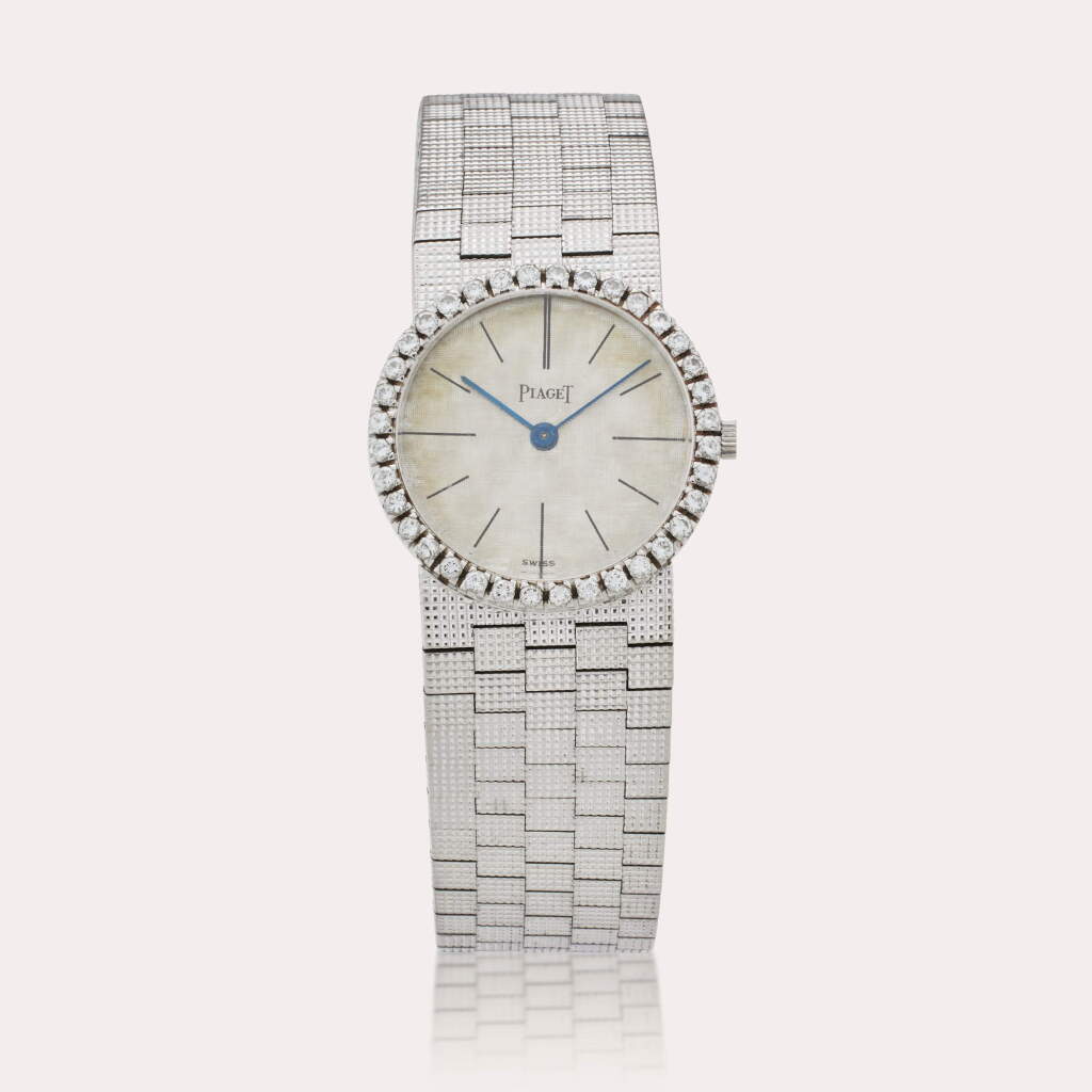 View full screen - View 1 of Lot 367. Reference 926 C4 | A white gold and diamond-set bracelet watch, Circa 1970.