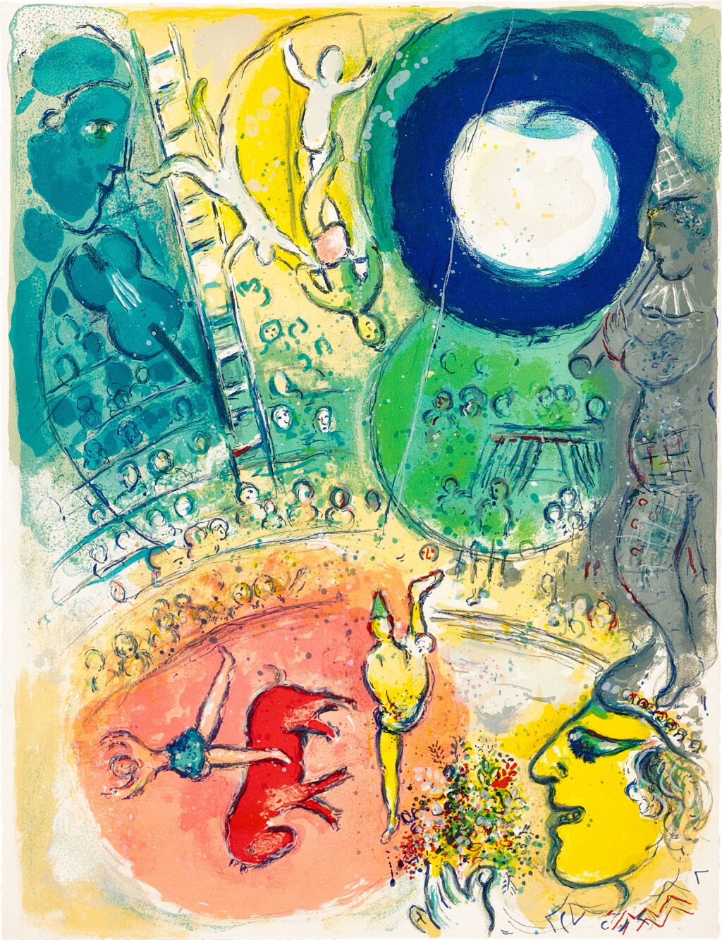 View full screen - View 1 of Lot 2053. Marc Chagall 馬克・夏加爾 | Le Cirque: One Plate (M. 501; C. BKS 68) 馬戲團.