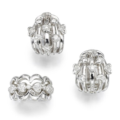 View full screen - View 1 of Lot 164. Diamond demi-parure, circa 2000.