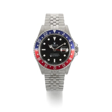 View full screen - View 1 of Lot 356. ROLEX | GMT-MASTER II "PEPSI", REF 16710, STAINLESS STEEL DUAL-TIME WRISTWATCH WITH DATE AND BRACELET, CIRCA 2004.
