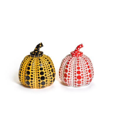 View full screen - View 1 of Lot 75. Yellow Pumpkin; and Red Pumpkin.