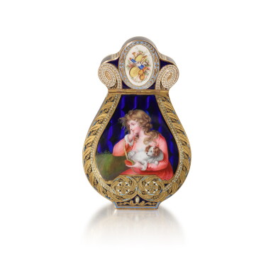 View full screen - View 1 of Lot 127. A Gold and Enamel Double-Opening 'Form' Snuff Box, Sené & Detalla, Geneva, Before 1792-1805 .