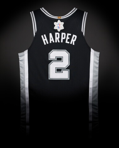 View full screen - View 1 of Lot 2. Dylan Harper ‘Christmas Day’ San Antonio Spurs 2025-2026 Game Worn Icon Edition Jersey | Christmas Day Debut | All-Rookie First Team.