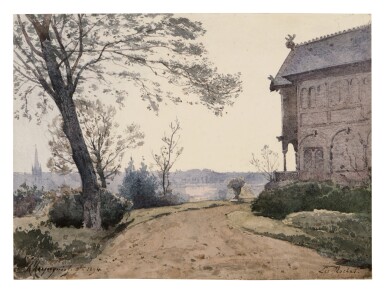View full screen - View 1 of Lot 120. View of Le Chalet, Les Roches, Briare, Loiret, 1894.
