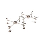 Two Sheffield Plate Dish Crosses, circa 1765 / circa 1780