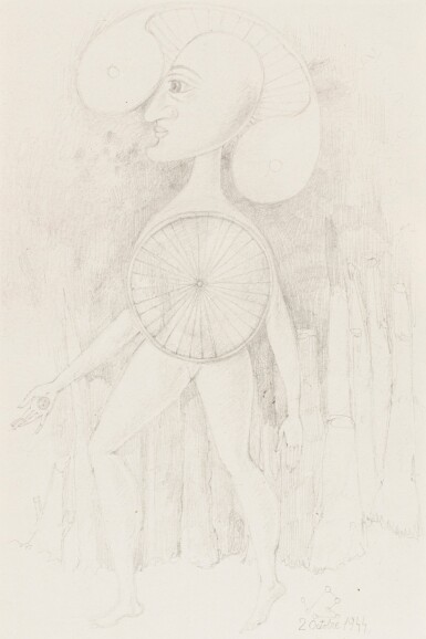 View full screen - View 1 of Lot 63. Femme surréaliste à la roue.