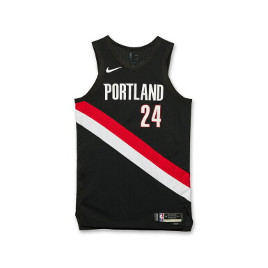 View full screen - View 1 of Lot 58. Kris Murray Portland Trail Blazers 2025-2026 NBA Tip-Off Game Worn Icon Edition Jersey .