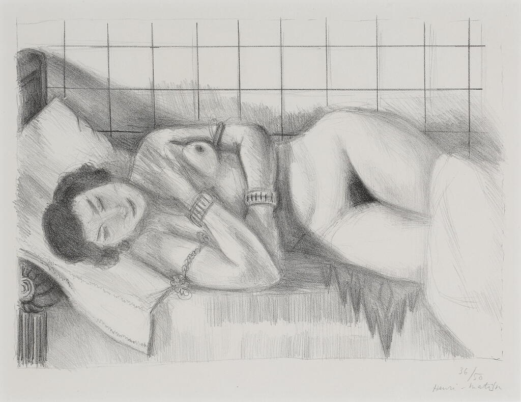 View full screen - View 1 of Lot 96. Figure endormie, châle sur les jambes (D. 511).